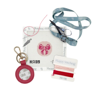 Pretty in Pink Key Fob Needlepoint Kit