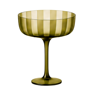Stripe Coupe Glass