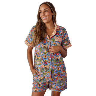 Short PJ Set in Bee Tapestry