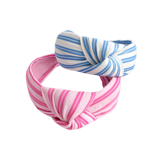 Refined Fabric Striped Knot Headband