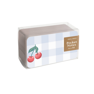 Cherry Gingham Pocket Notes