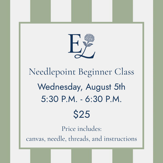 Needlepoint Beginner Class - August 5th