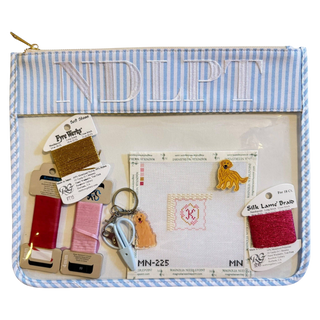 NDLPT Blue & White Striped Project Bag