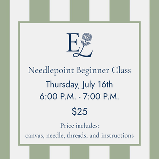 Needlepoint Beginner Class - July 16
