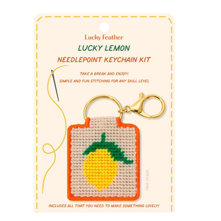 Needlepoint Lemon Keychain Kit