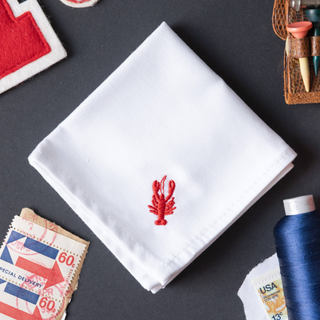 Men's Handkerchief Embroidered Lobster