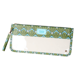 Everbloom Forest Green Mahjong Tile Keeper Pouch