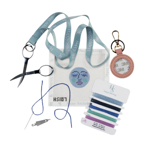 Moon Face Key Fob Needlepoint Kit