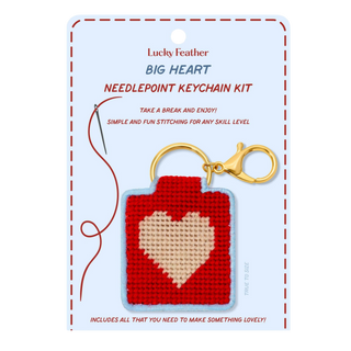 Needlepoint Heart Keychain Kit