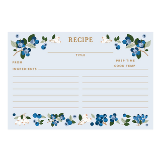 Blueberry Field Recipe Cards