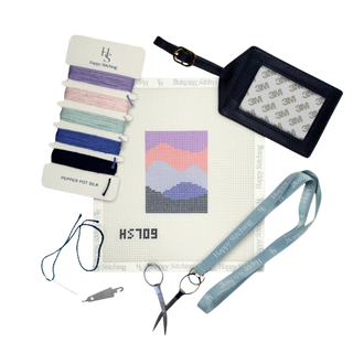 Call of the Mountains Luggage Tag Needlepoint Kit