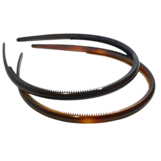 2-Piece Thin Tortoise Shell and Black Headband