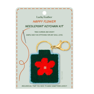 Needlepoint Flower Keychain Kit