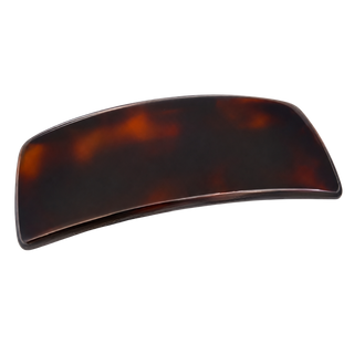 Parcelona Large Flat Rectangle Tortoise Shell Hair Barrette Clip