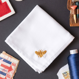 Men's Handkerchief Embroidered Bee