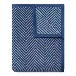 Harborview Herringbone Navy Blanket