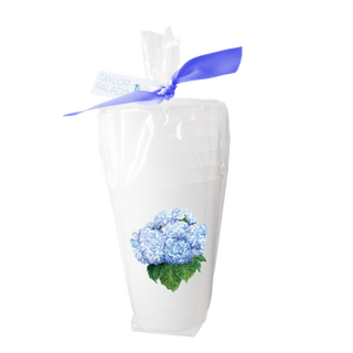 Blue Hydrangea Frosted Cups