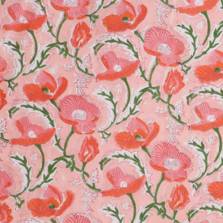 Block Print Poppy Cocktail Napkins