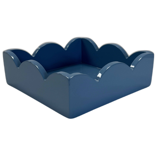 Lacquered Scalloped Napkin Holder