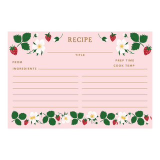 Strawberry Patch Recipe Cards
