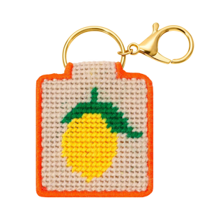 Needlepoint Lemon Keychain Kit