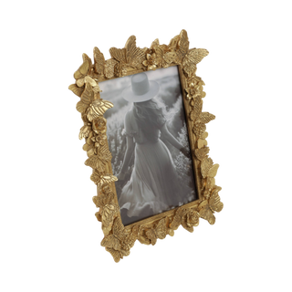 Gold Polyresin Butterfly Picture Frame
