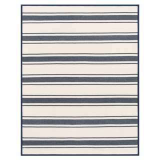 Dockside Stripe Navy Throw Blanket