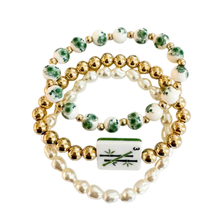 Mahjong Stretch Bracelet Stack