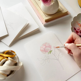 Garden Flowers Paintable Watercolor Notecard Set