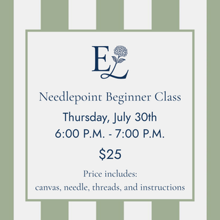 Needlepoint Beginner Class - July 30