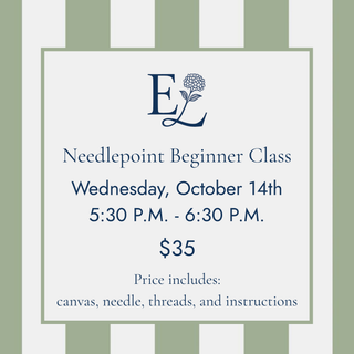 Needlepoint Beginner Class - October 14