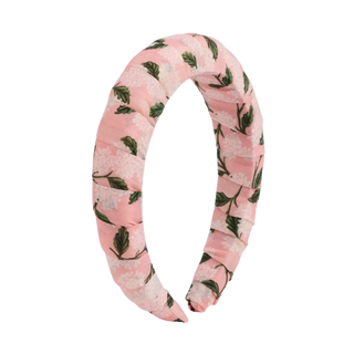 Pink Hydrangea Wrapped Headband
