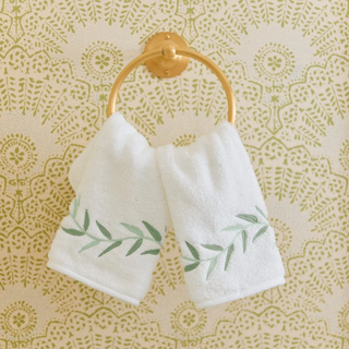 Willow Embroidered Washcloths (Pair)