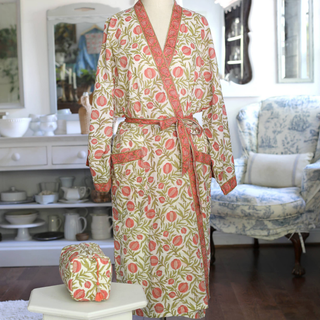 Pomegranate Red Kimono Robe