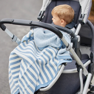 Sweet Pea Stripe Fog Mini Blanket