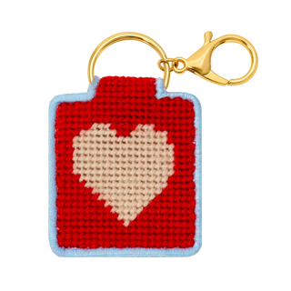 Needlepoint Heart Keychain Kit