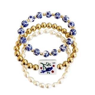 Mahjong Stretch Bracelet Stack