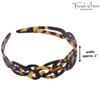 French Amie Filigree Wide Cellulose Headband