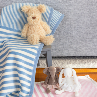 Sweet Pea Stripe Fog Mini Blanket