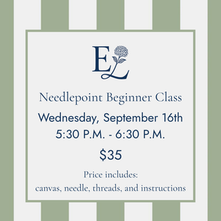 Needlepoint Beginner Class - September 16th