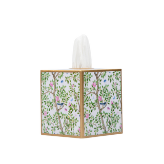 Elsie's Garden Enameled Tissue Box Cover