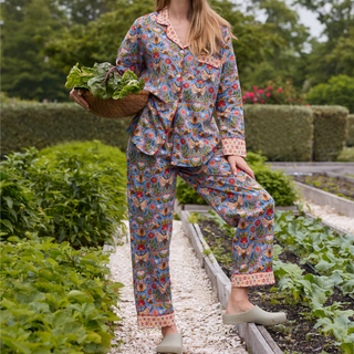 Long PJ Set in Bee Tapestry