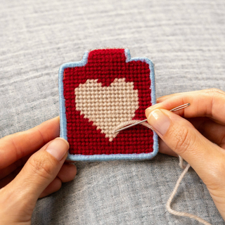 Needlepoint Heart Keychain Kit