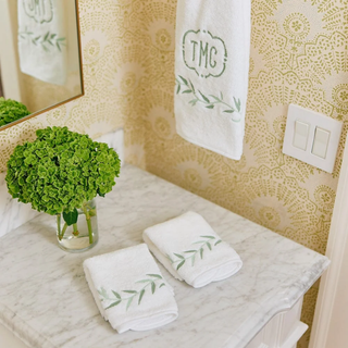 Willow Embroidered Washcloths (Pair)
