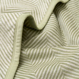 Harborview Herringbone Garden Green Blanket