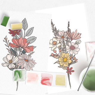 Wildflower Meadow Watercolor Painting Kit