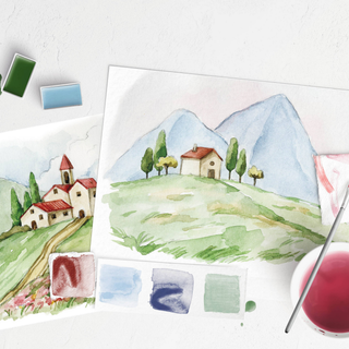 Italian Fields Watercolor Painting Kit