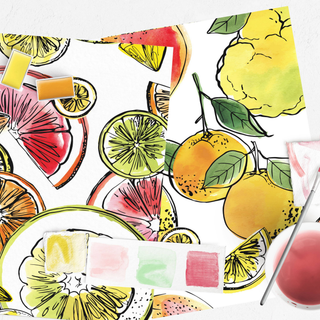 Citrus Fruits Watercolor Painting Kit