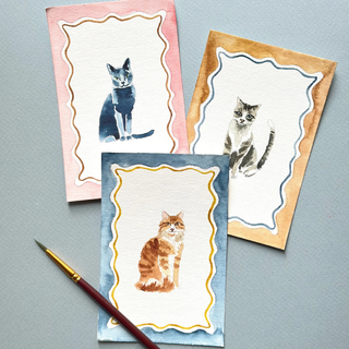 Mini Watercolor Painting Kit: Cats