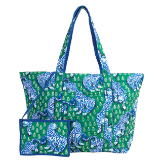 Weekend Bag with Pouch in Tiger Queen